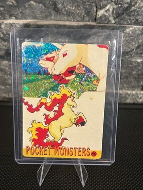 Vintage Rapidash #56 & Gengar #62 Prism Vending Machine Sticker Card
